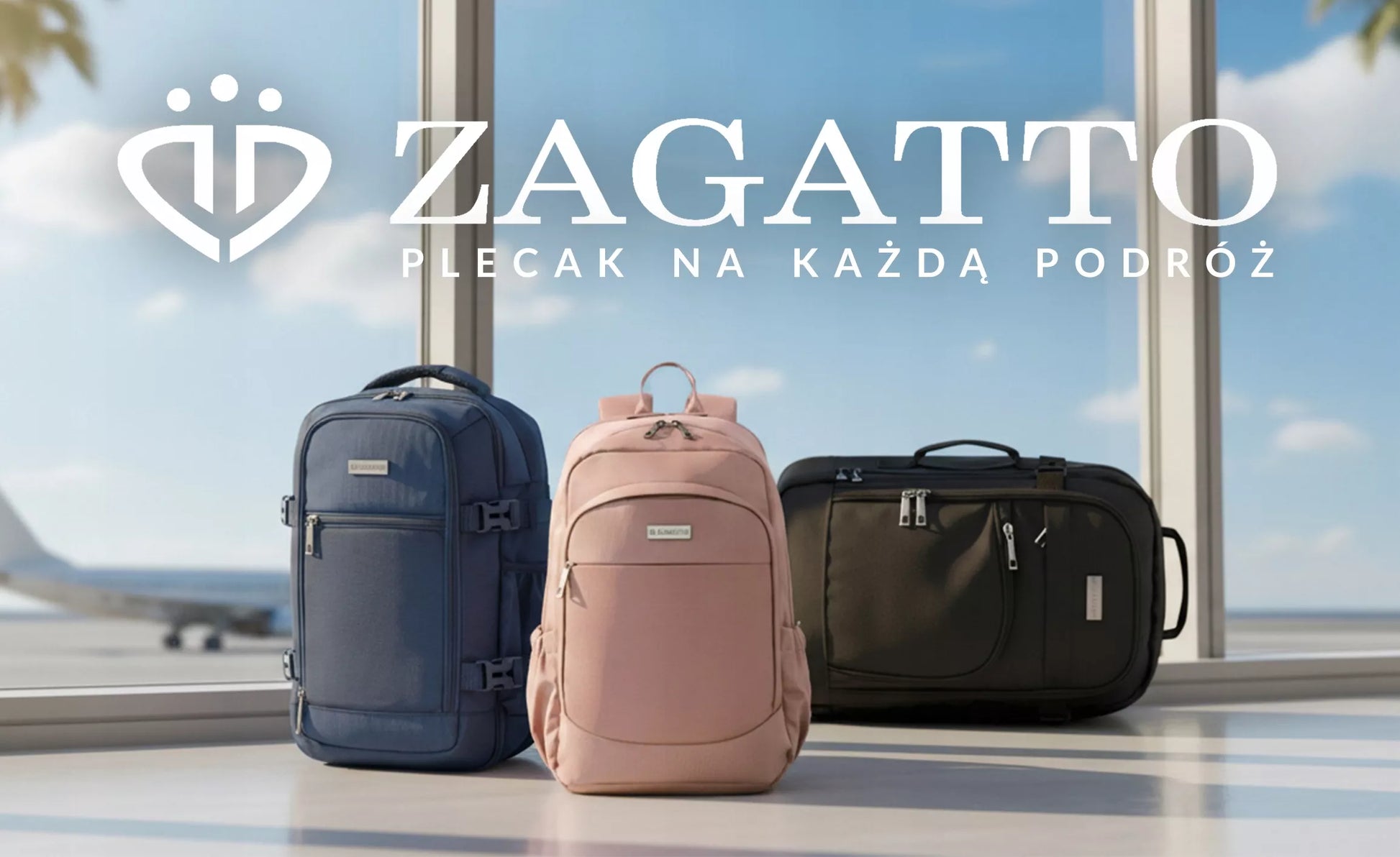 RYANAIR kuprinė į lėktuvą 40x20x25 kajutinė turistinė rožinė ZAGATTO