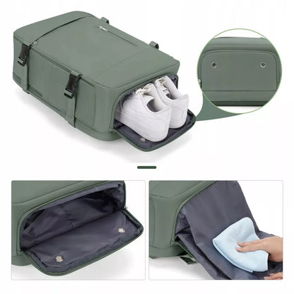 Kuprinė rankiniam bagažui 46×32×16, USB, atspari vandeniui, laptopui 15,6″