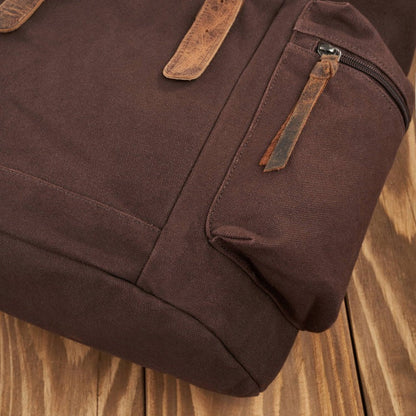 Vīriešu Mugursoma Darbam – Liela, Ietilpīga, Brūna, Vintage Stila Paolo Peruzzi T-19-BR