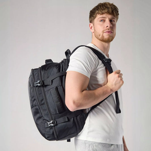 Kelioninė kuprinė 45×30×20 cm – išskleidžiama, didelė, talpi, rankiniam bagažui