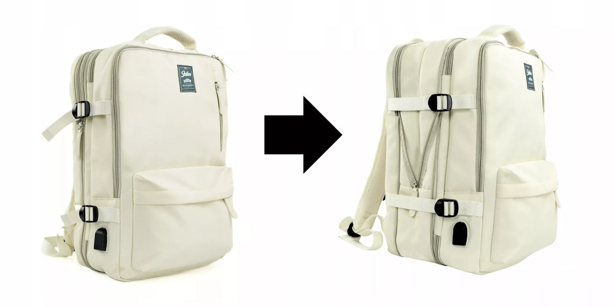 Kelioninis rankinio bagažo dydžio kuprinė į lėktuvą skirta Ryanair, Wizzair, Lot skrydžiams