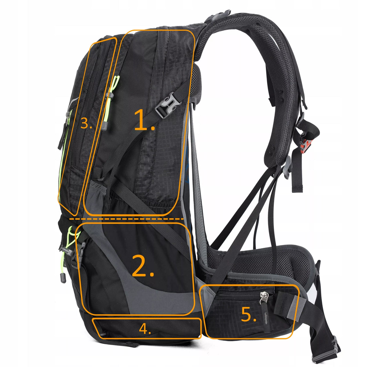 Adventure 43 L kelioninė kuprinė juoda – lėktuvui
