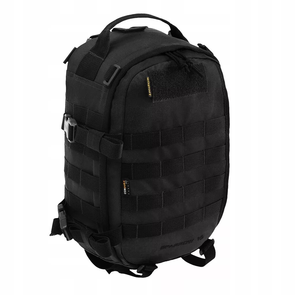 Wojskowy plecak taktyczny turystyczny Wisport Sparrow 16 l, czarny