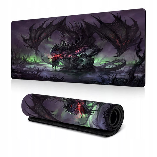 SMOK DRAGON žaidimams skirta pelės kilimėlis ant stalo, atsparus vandeniui, XXXL 90x40cm
