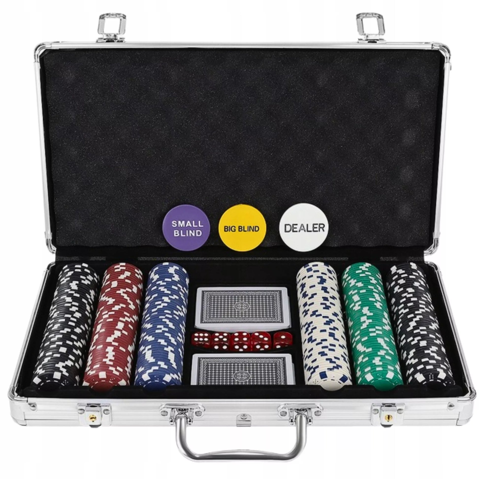Pokerio rinkinys 300 žetonų su lagaminu