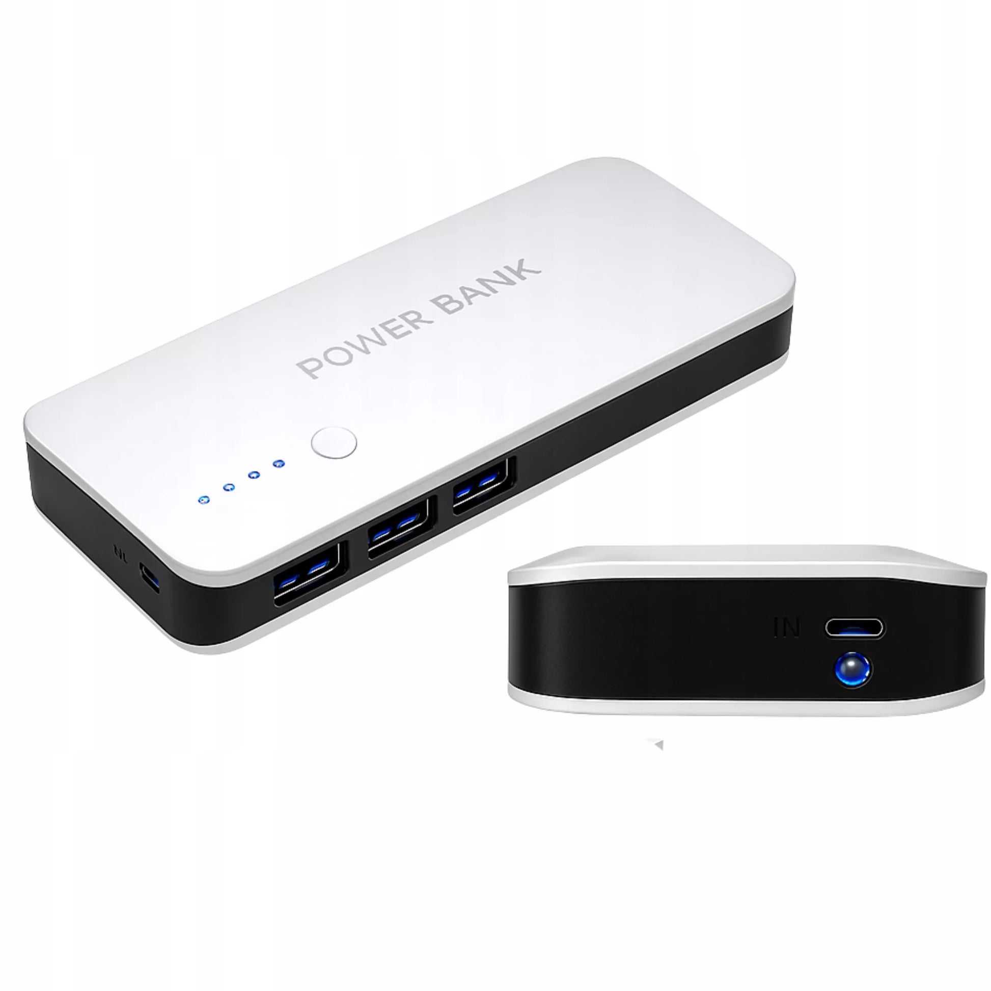 PowerBank Ekranas 3xUSB Žibintuvėlis