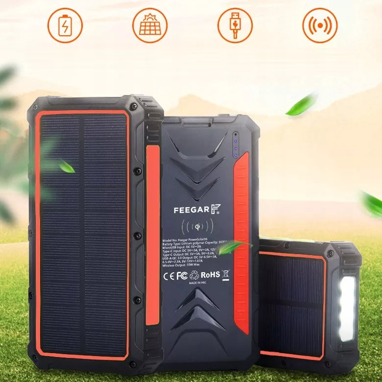 Power bank Solinis  36000mAh 20W 4x USB-C PD QC3 Indukcinis įkrovimas