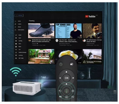 Projektorius Projektorius Full HD 4K 12000lm WiFi Android + Krepšys + HDMI kabelis 1m