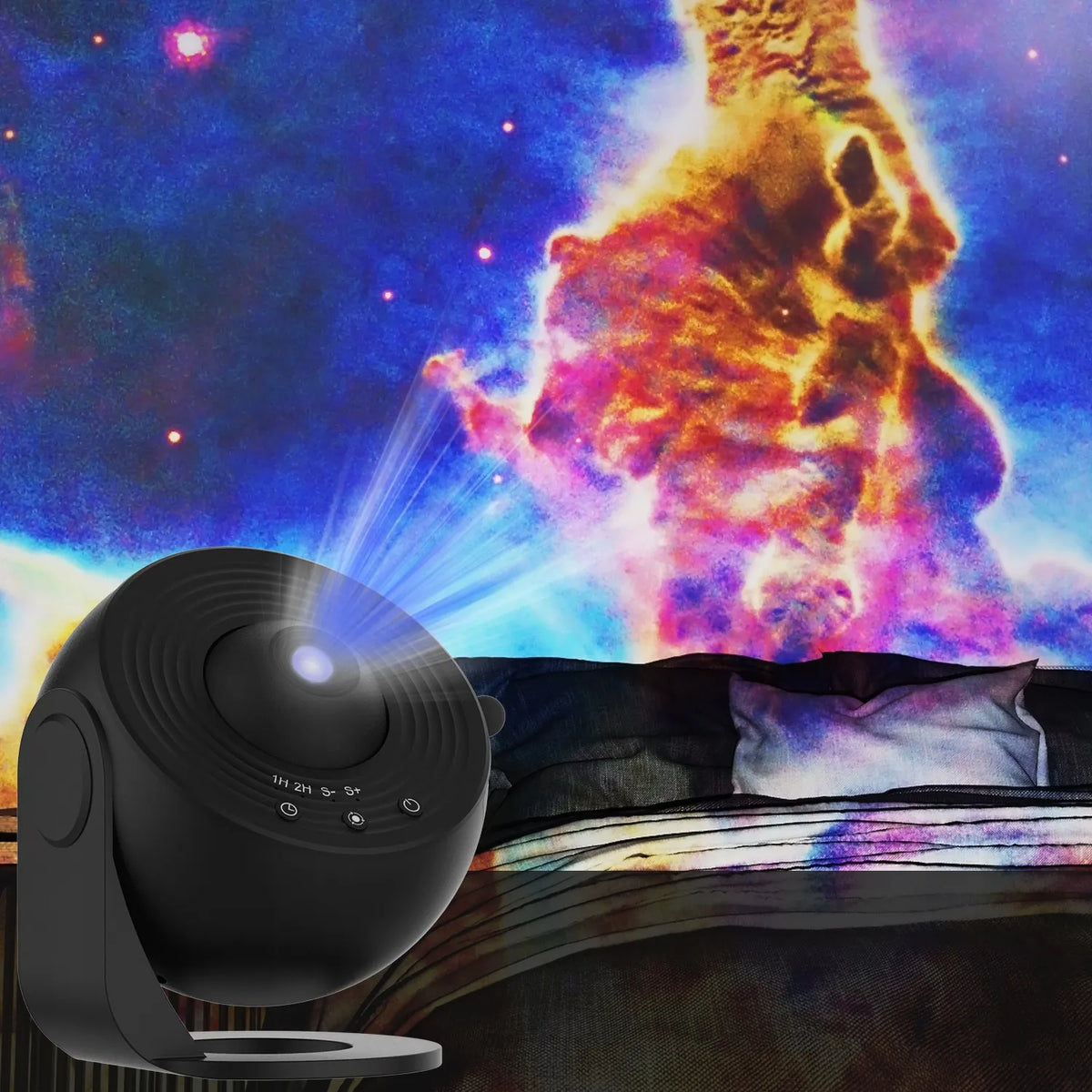 Planetarium projektorius su 23 LED projekcijomis juodas