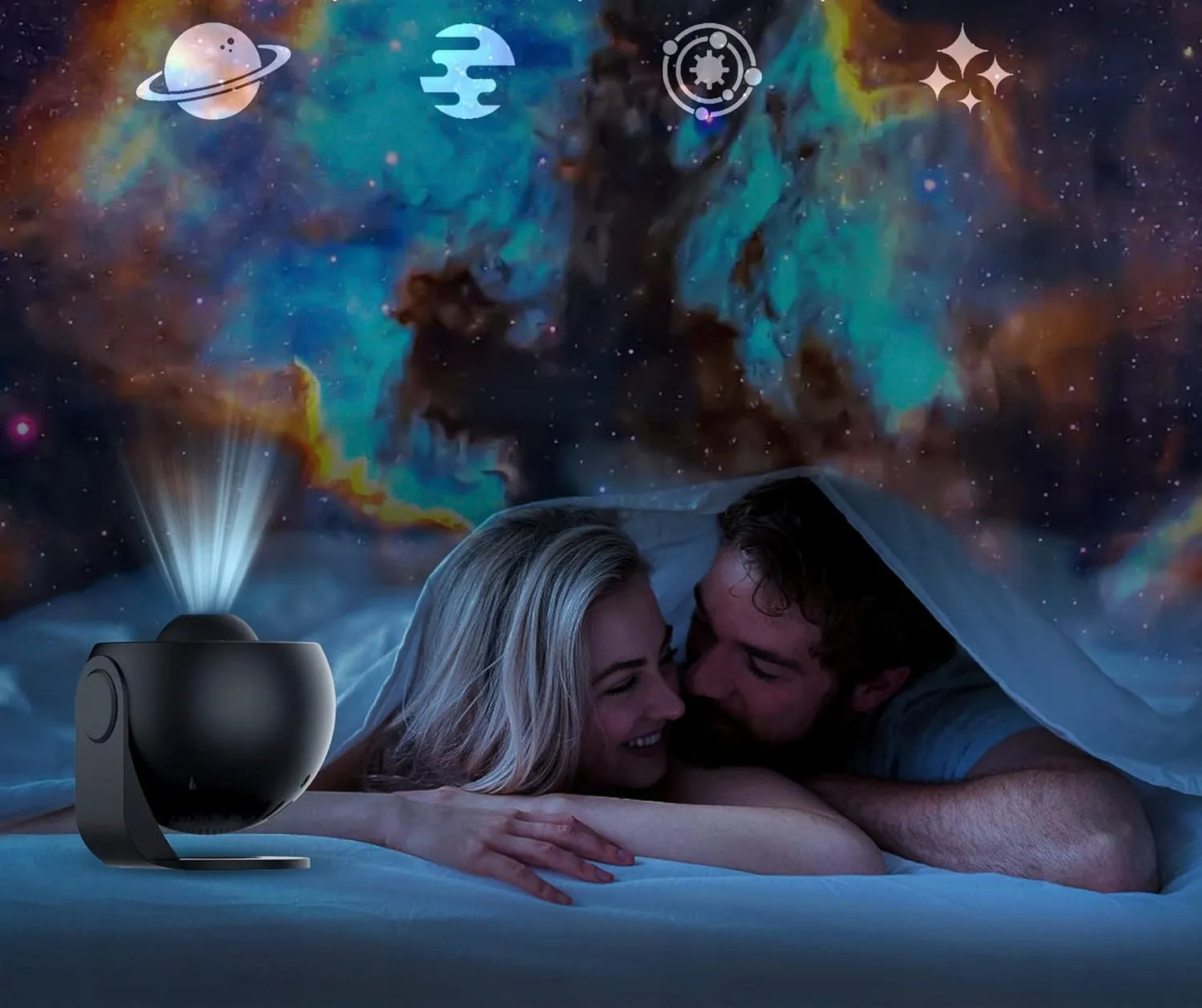 Planetarium projektorius su 23 LED projekcijomis juodas