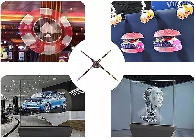 3D Hologramų Projektorius 624 LED – Dydis 520x520 mm Braders