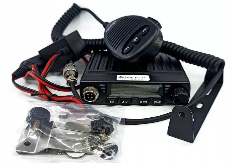 LUITON LT-198 MINI CB RADIJAS 12V/24V SUKABULIUOTAS CIGAREČIŲ PRIETAISO KIŠTUKAS AM FM