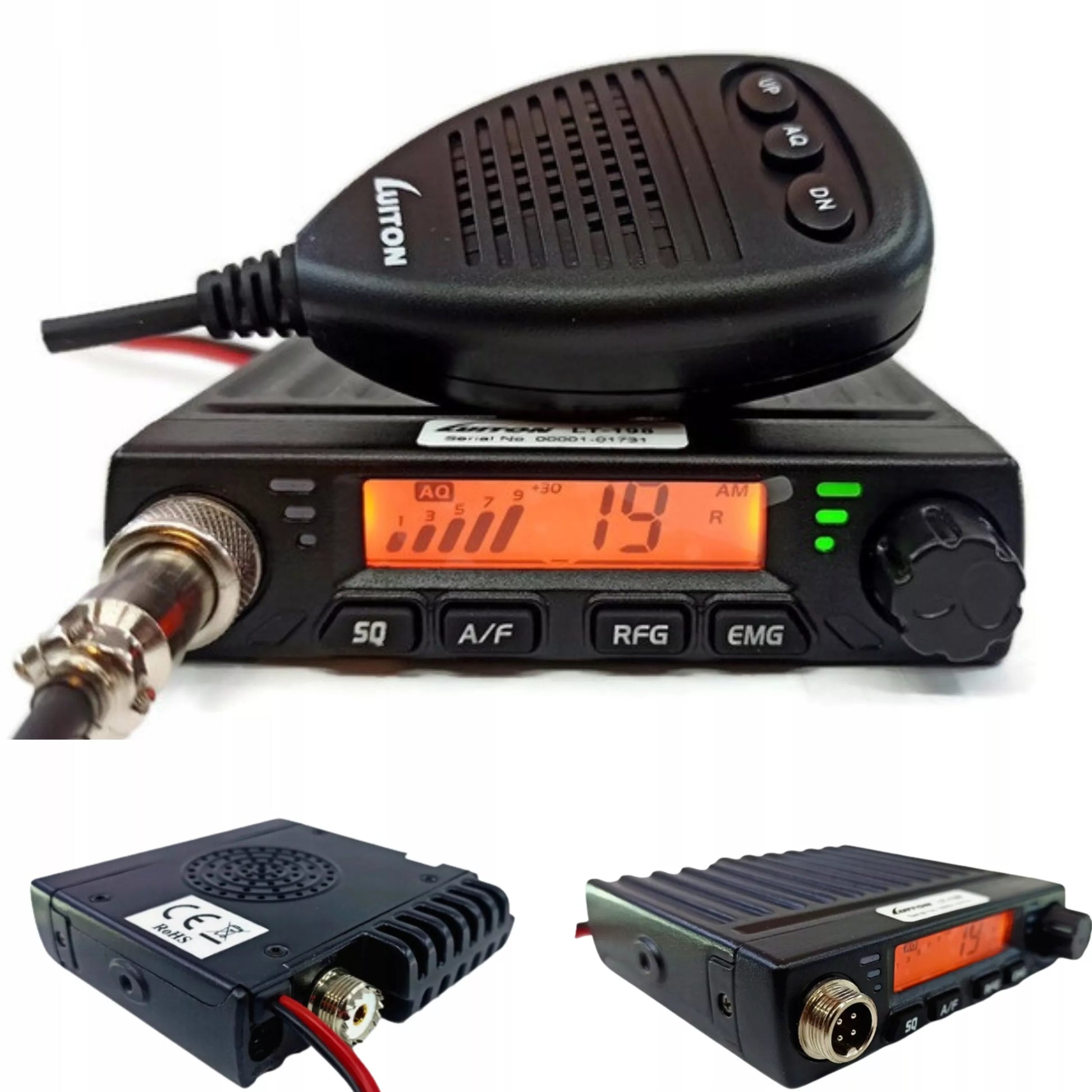 LUITON LT-198 MINI CB RADIJAS 12V/24V SUKABULIUOTAS CIGAREČIŲ PRIETAISO KIŠTUKAS AM FM