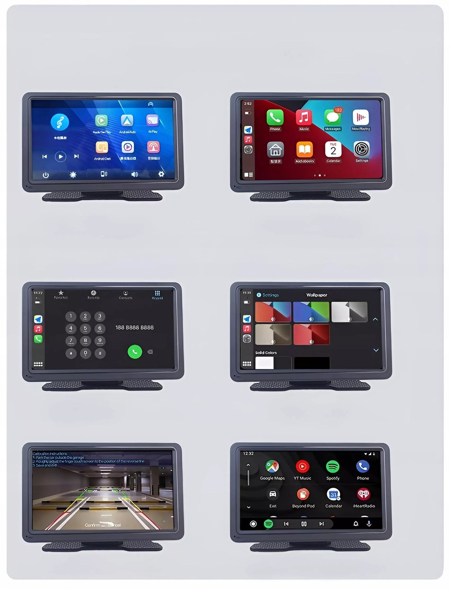 Automobilinis multimedijos grotuvas su CarPlay / Android Auto