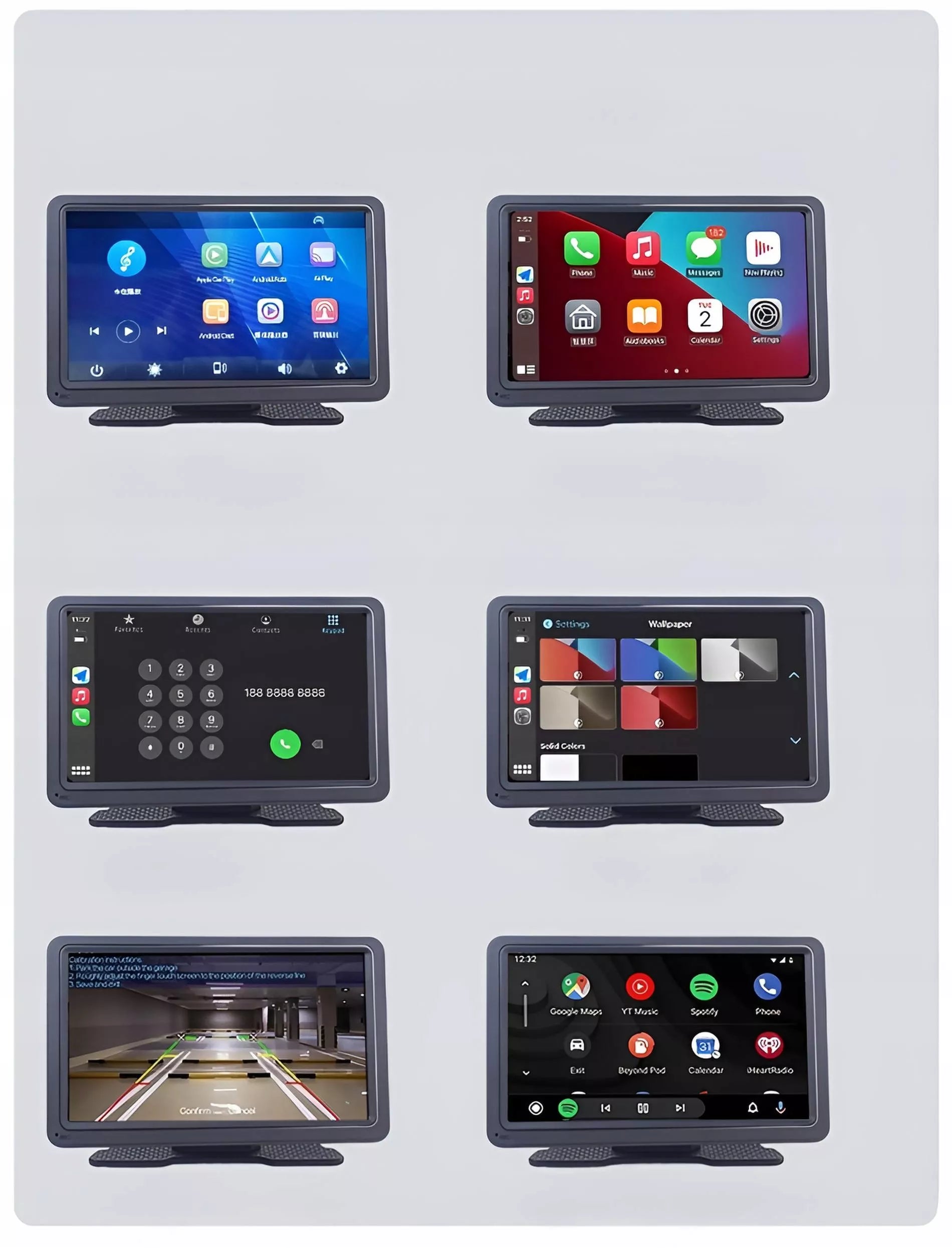 Automobilinis multimedijos grotuvas su CarPlay / Android Auto