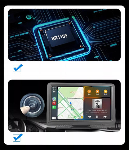 Automobilinis multimedijos grotuvas su CarPlay / Android Auto