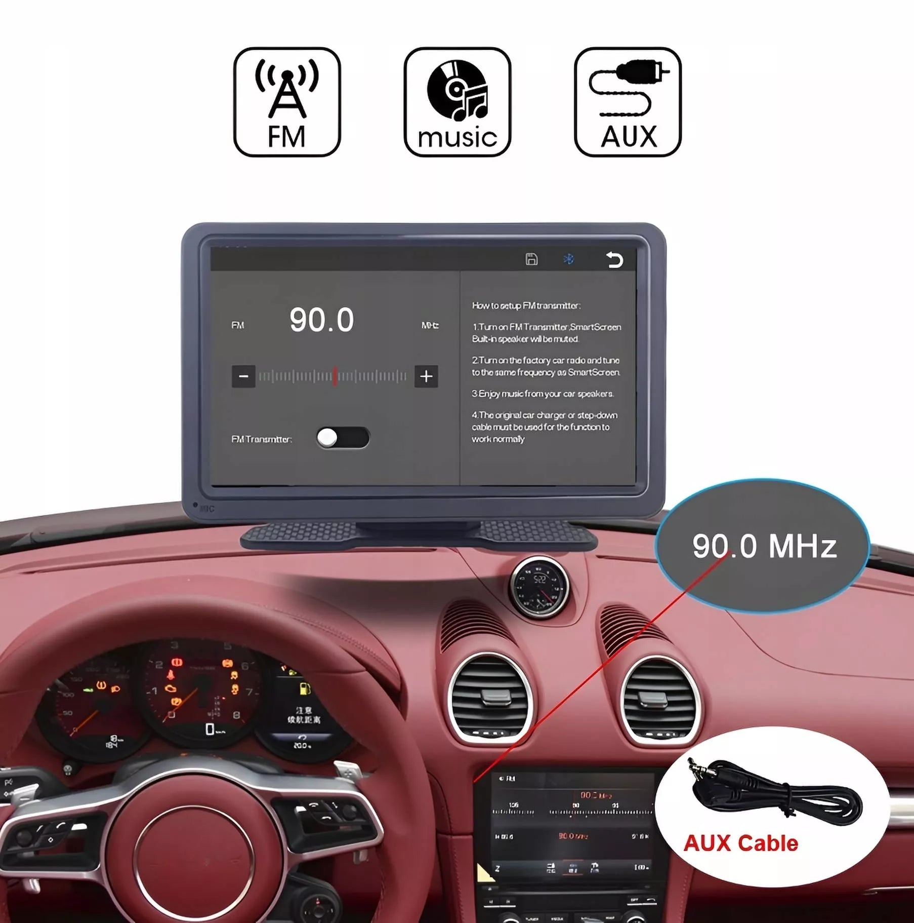 Automobilinis multimedijos grotuvas su CarPlay / Android Auto