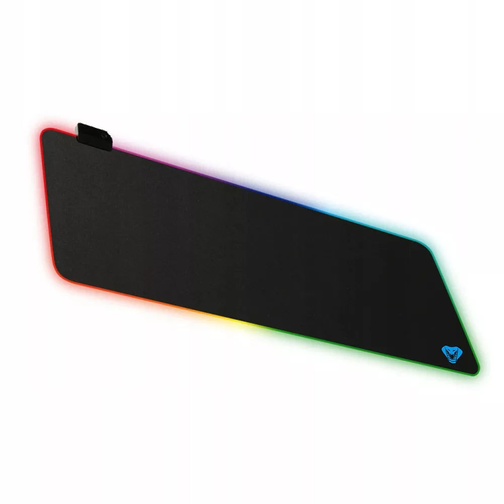 RGB GAMING MAT Didelis žaidėjo kilimėlis su spalvotu RGB apšvietimu