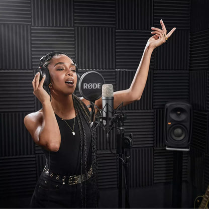Røde NT1 Signature Black studijinis kondensatorinis mikrofonas dainavimui ir kalbėjimui
