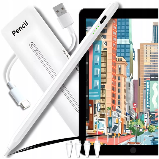 Stylus rašiklis iPad planšetėms (Air, Pro, Mini) – 2 kartos, 4 antgaliai