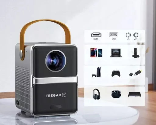 Mini LED Nešiojamas Projektorius TV Feegar SHOW WiFi 5G Bluetooth