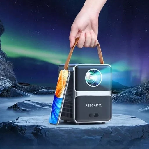 Mini LED Nešiojamas Projektorius TV Feegar SHOW WiFi 5G Bluetooth