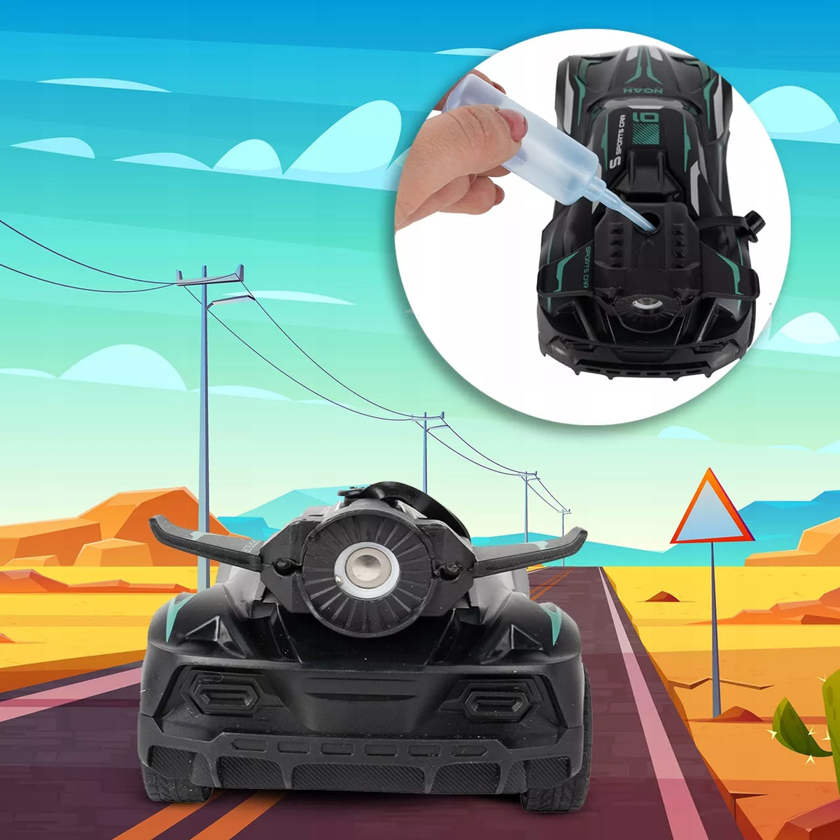 RC automobilis MalPlay 1:20 – su USB įkrovimu ir dūmų funkcija