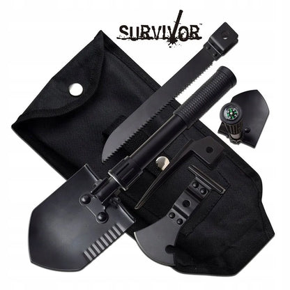 Survivor išskirtinis 7-in-1 išgyvenimo įrankis su dėklu SV-MUL001BK