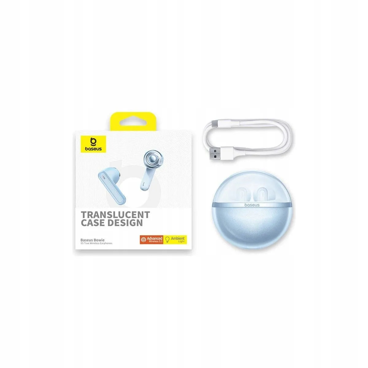 Belaidės „in-ear“ tipo „Bluetooth“ ausinės TWS Baseus Bowie E5