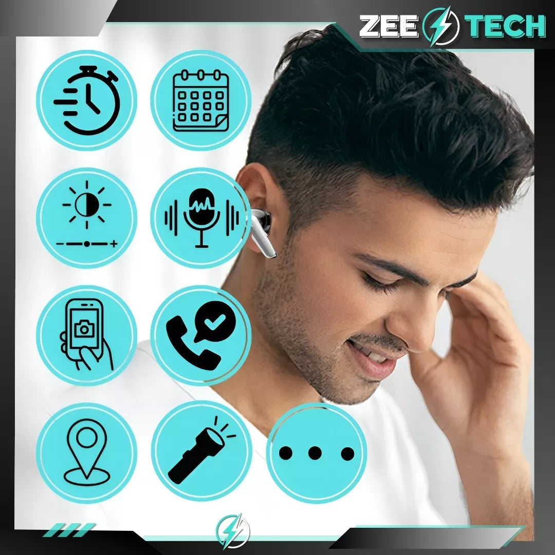 Belaidės į ausis įkišamos ausinės su mikrofonu, Bluetooth, sportinės, žaidimų