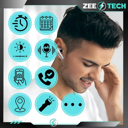 Belaidės į ausis įkišamos ausinės su mikrofonu, Bluetooth, sportinės, žaidimų