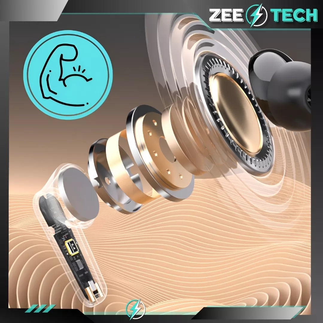 Belaidės į ausis įkišamos ausinės su mikrofonu, Bluetooth, sportinės, žaidimų