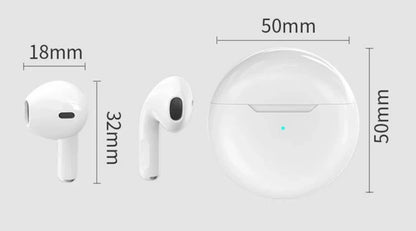 Belaidės ausinės Pro 6 Bluetooth 5.3 + maitinimo blokas + USB-C laidas