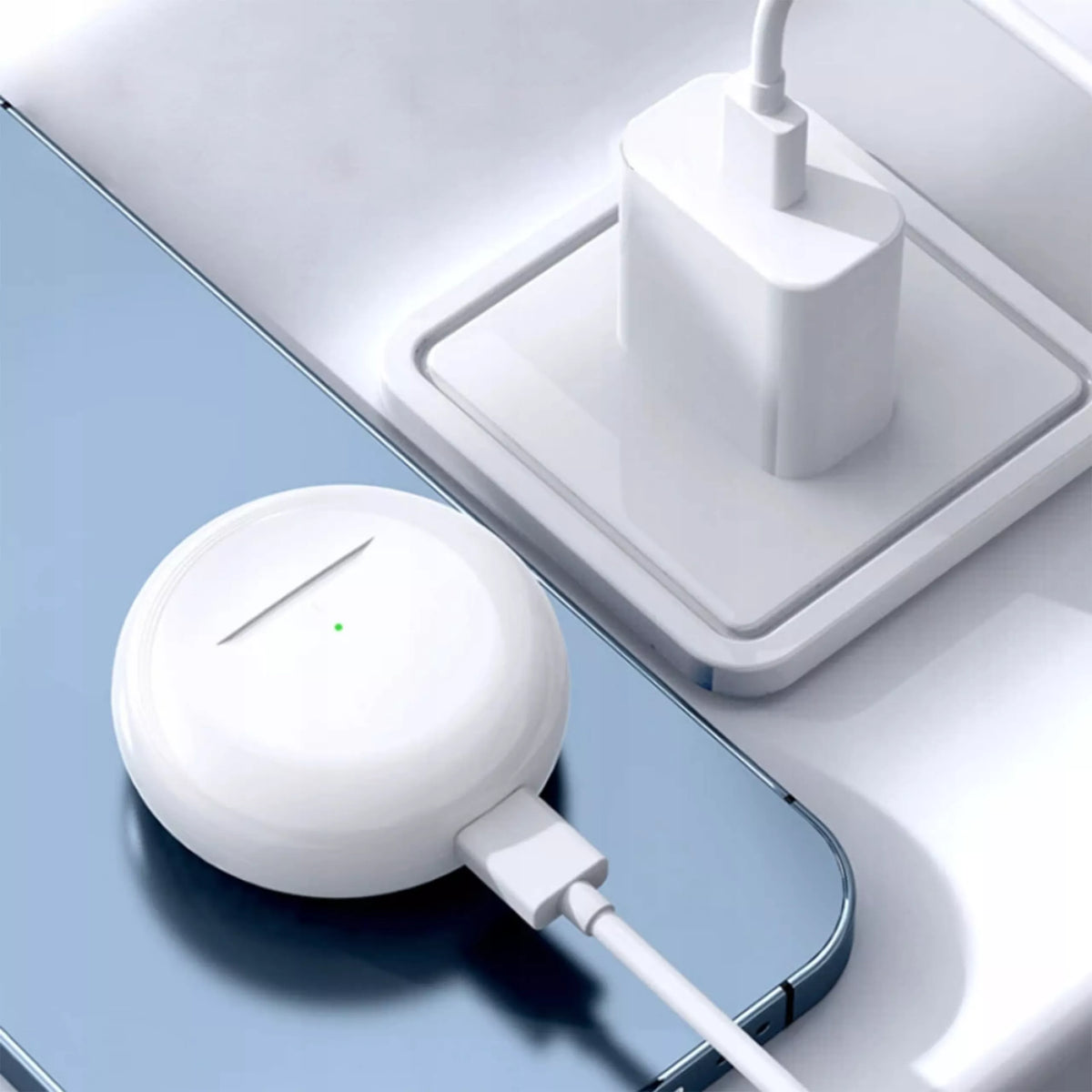 Belaidės ausinės Pro 6 Bluetooth 5.3 + maitinimo blokas + USB-C laidas