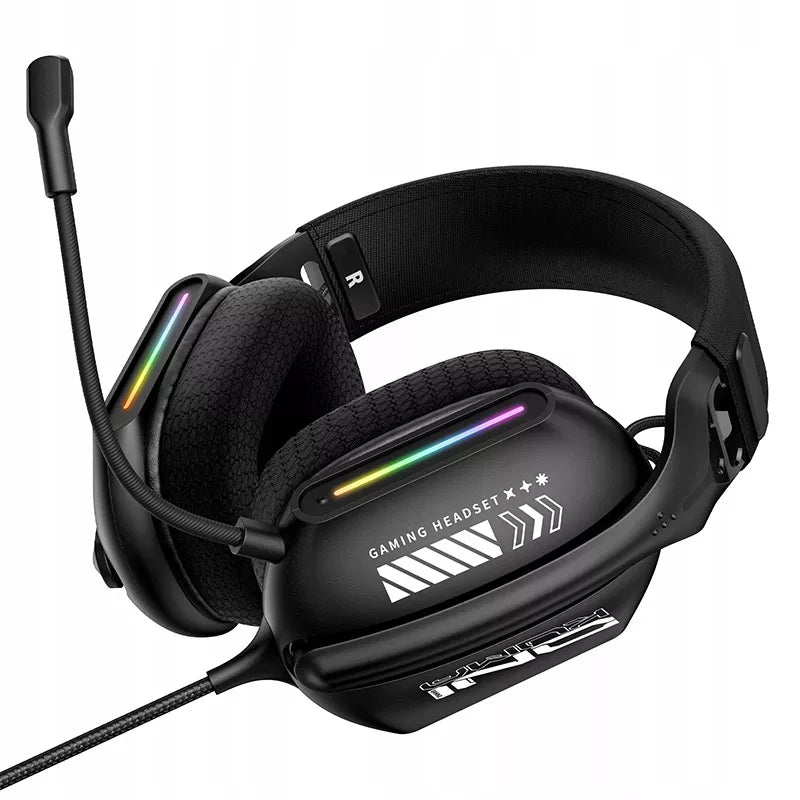 X12 žaidimų ausinės RGB su 360° mikrofonu