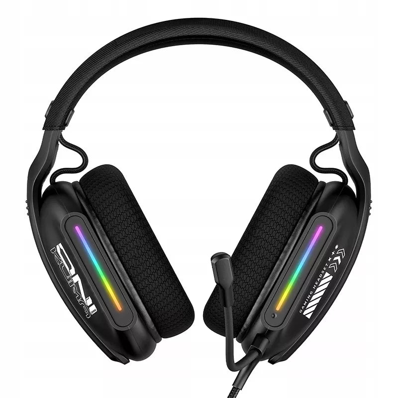 X12 žaidimų ausinės RGB su 360° mikrofonu