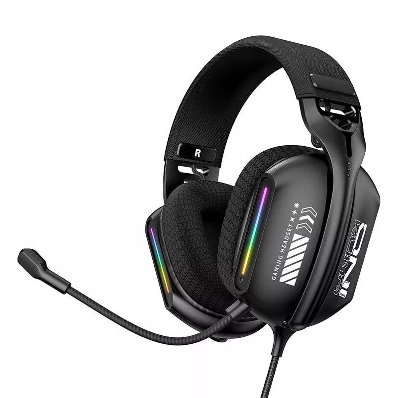 X12 žaidimų ausinės RGB su 360° mikrofonu