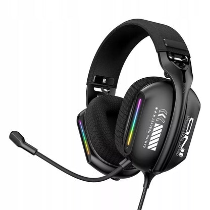 X12 žaidimų ausinės RGB su 360° mikrofonu