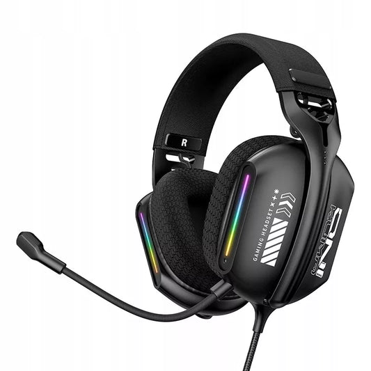 X12 žaidimų ausinės RGB su 360° mikrofonu
