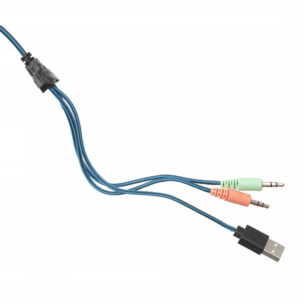 Žaidimų ausinės „ART G11“ su mikrofonu ir LED apšvietimu