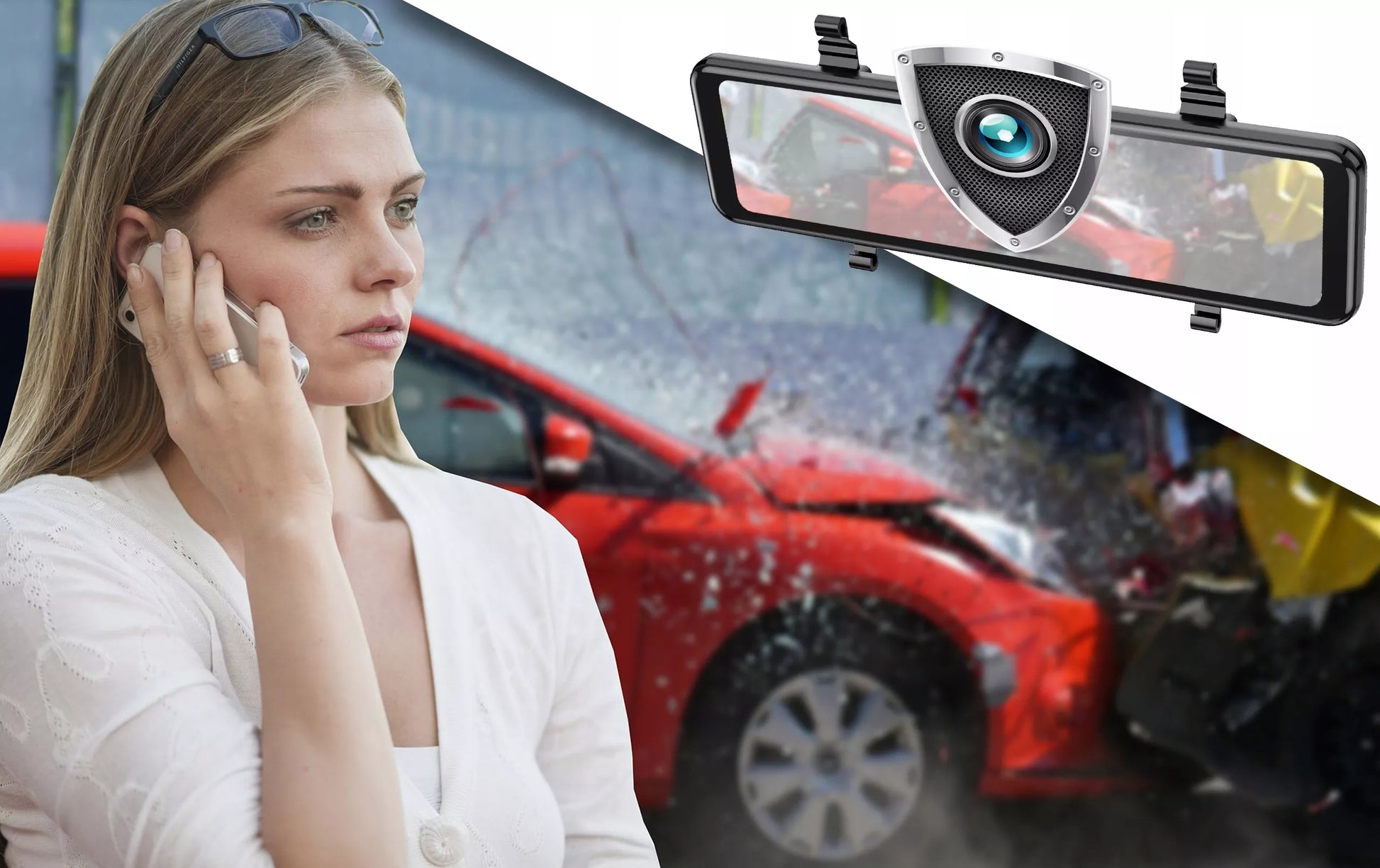 IŠMANIOJI AUTOMOBILIO KAMERA VAŽIAVIMO ĮRAŠAS GALINIO VAIZDO VEIDRODĖLIS 2K QHD DVR 10,88