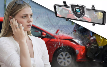 IŠMANIOJI AUTOMOBILIO KAMERA VAŽIAVIMO ĮRAŠAS GALINIO VAIZDO VEIDRODĖLIS 2K QHD DVR 10,88