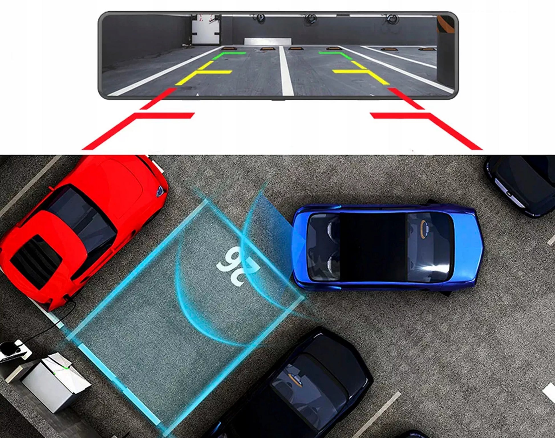 IŠMANIOJI AUTOMOBILIO KAMERA VAŽIAVIMO ĮRAŠAS GALINIO VAIZDO VEIDRODĖLIS 2K QHD DVR 10,88