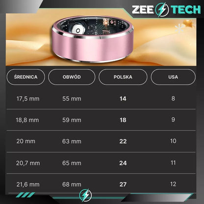 SMART RING išmanusis žiedas – širdies ritmas, kraujospūdis, miego ir sporto stebėjimas