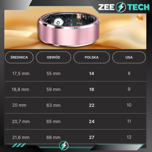 SMART RING išmanusis žiedas – širdies ritmas, kraujospūdis, miego ir sporto stebėjimas