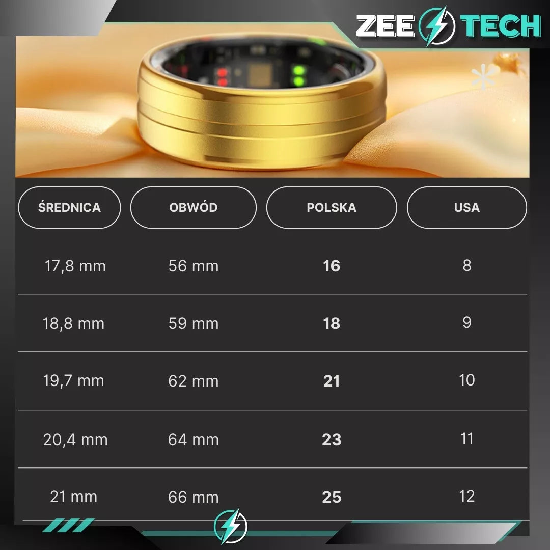 SMART RING išmanusis žiedas – širdies ritmas, stresas, žingsniai, miego ir sporto stebėjimas