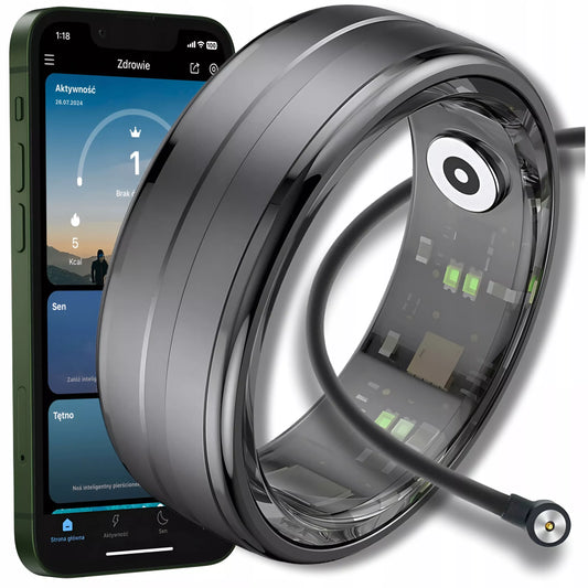 SMART RING išmanusis žiedas – širdies ritmas, stresas, žingsniai, miego ir sporto stebėjimas