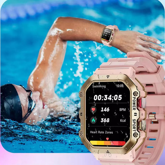 SMARTWATCH MOTERIŠKAS ROŽINIS SMS ŽINGSNIAI LENKIŠKAS MENIU SKAMBUČIAI