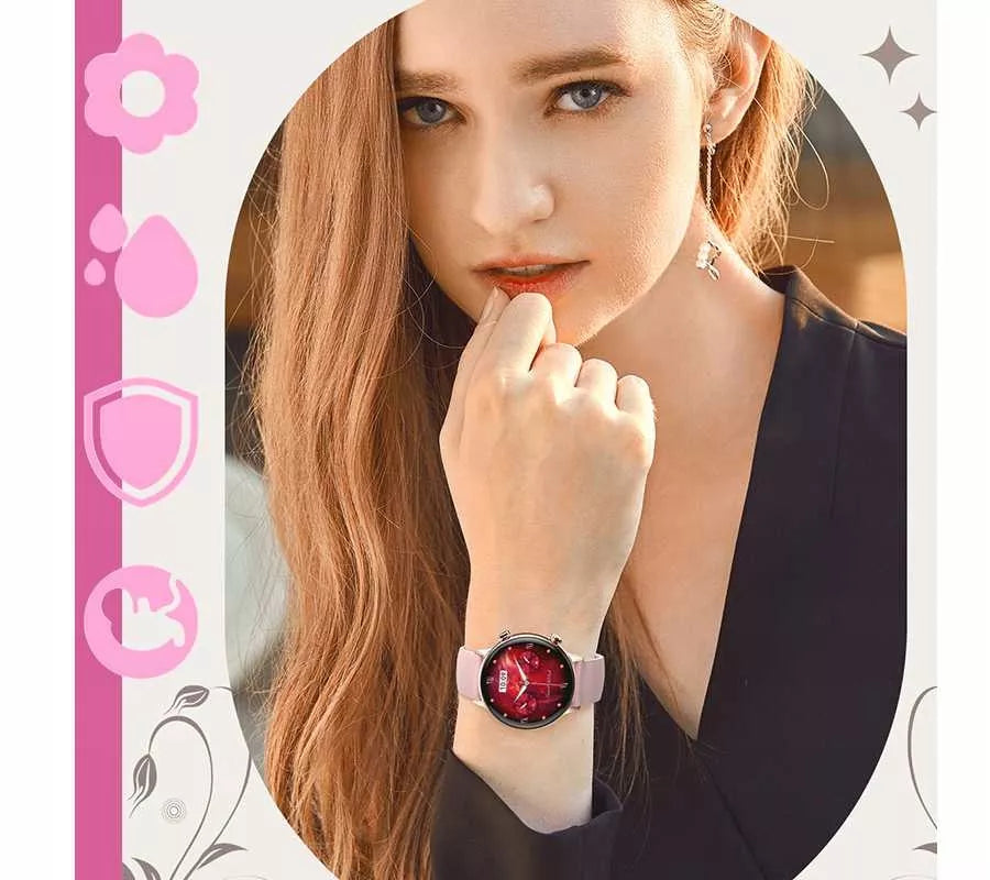 SMARTLAIKRODIS MOTERIŠKAS SMARTBAND PULSAS EKG SMS ŽINGSNIAI MENIU PL PRO WATCH