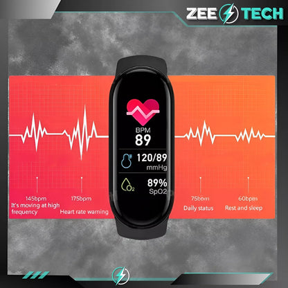 SMARTWATCH M6 LAIKRODIS VYRAMS MOTERIMS SPORTINĖ Apyrankė ŽINGSNIAI PULSAS PRANEŠIMAI